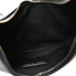 Crinkled Calfskin Crusier Crescent Bag Black