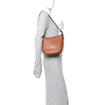 Supple Calfskin Small Triomphe Heloise Shoulder Bag Tan