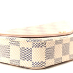 Damier Azur Pochette Felicie Chain Wallet Rose Ballerine