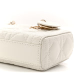 Lambskin Cannage Micro Lady D-Joy Latte