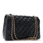 Calfskin Quilted Rock The Corner Flap Navy