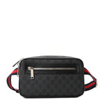 Soft GG Supreme Monogram Web Belt Bag Black Grey