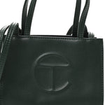 Vegan Leather Small Shopping Bag Dark Olive