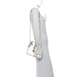 Niloticus Crocodile Himalaya Crystal Mini Lady Dior White