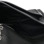 Grained Lambskin Monogram Large Niki Chain Satchel Black