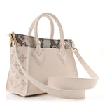 Calfskin Karung Snakeskin Mahina On My Side PM Quartz White
