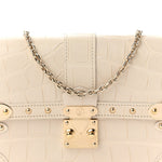 Alligator Trunk Chain Wallet Latte