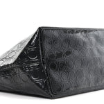 Patent Gancini Embossed Tote Black