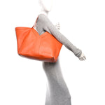 Calfskin Y Tote Mandarin Glow Mandarin Glow