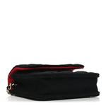 Jersey Quilted Micro Mini Flap Black