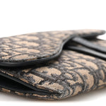 Oblique Saddle Chain Long Wallet  Blue