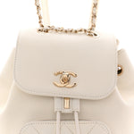 Caviar Quilted Mini Business Affinity Backpack White