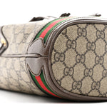 GG Supreme Monogram Web Small Ophidia Bucket Bag Brown