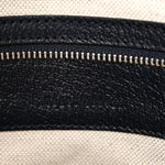 GG Supreme Monogram Textured Calfskin Web Large Attache Shoulder Bag Beige Blue