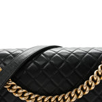 Lambskin Quilted New Medium Boy Flap Black