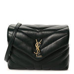 Calfskin Y Quilted Monogram Toy Loulou Crossbody Bag Deep Green