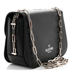 Vitello Loveblade Embellished Chain Flap Bag Black Multicolor