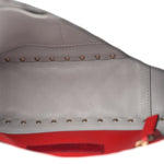 Nappa Medium Rockstud Spike Shoulder Bag Pastel Grey
