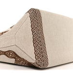 H Plume Canvas Swift Printed Fantaisie d'Etriers Steeple 28 Bag Fauve Ecru Beige Gold