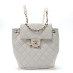 Caviar Quilted Mini Urban Spirit Backpack White