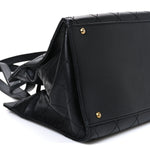 Lambskin Diamond Stitched Shoulder Bag Black