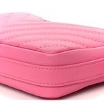 Lambskin Chevron Quilted Small Promenade Camera Case Pink