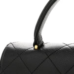 Caviar Quilted Jumbo Kelly Flap Black