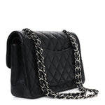 Lambskin Quilted Small Double Flap Black