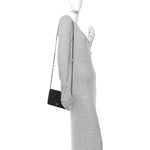 Caviar Camellia Embossed Wallet On Chain WOC Black
