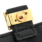 Nappa Matisse FF Embossed Nano Baguette Charm Black