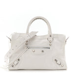 Agneau Arena Silver Hardware Small Le City Optic White