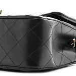 Lambskin Quilted Mini Rectangular Flap Black