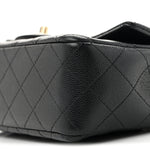 Caviar Quilted Mini Rectangular Flap Black