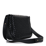 Nappa Intrecciato Small Cobble Shoulder Bag Black