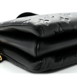 Lambskin Embossed Monogram Coussin PM Black