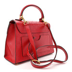 Guccissima Signature Small Padlock Top Handle Bag Hibiscus Red