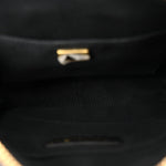 Calfskin Quilted Small Camera Case Black