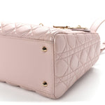 Pearly Lambskin Cannage Medium Lady Dior Lotus