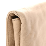 Agneau Giant 21 Gold Hardware Envelope Clutch Sahara