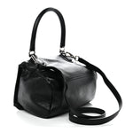 Sugar Goatskin Velvet Logo Small Pandora Black