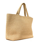 Raffia Logo Tote Naturel
