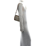 GG Supreme Monogram Textured Calfskin Emblem Mini Crossbody Beige Dark Brown