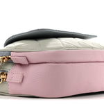 Goatskin Quilted Waist Bag Green Blue Pink