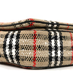 BURBERRY Calfskin Boucle Check Medium Lola Chain Bag Archive Beige