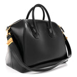 Shiny Lord Calfskin Medium Antigona Black