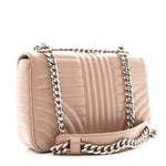 Soft Calfskin Impunture Diagramme Medium Chain Flap Shoulder Bag Cipria
