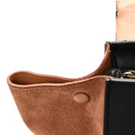Snakeskin Suede Trapeze Brown