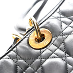 Lambskin Cannage Large Lady Dior Black