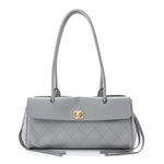 Grained Calfskin Urban Essentials Small Shopping Bag Grey