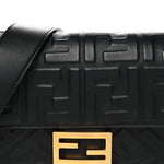 Nappa FF 1974 Embossed Baguette Black